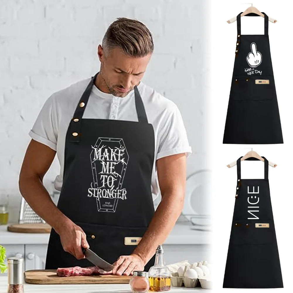 Chef Apron Heavy Duty, Stain-Resistant,Waterproof, Perfect for Cooking Adjustable Straps Multiple Pockets white picture Serise