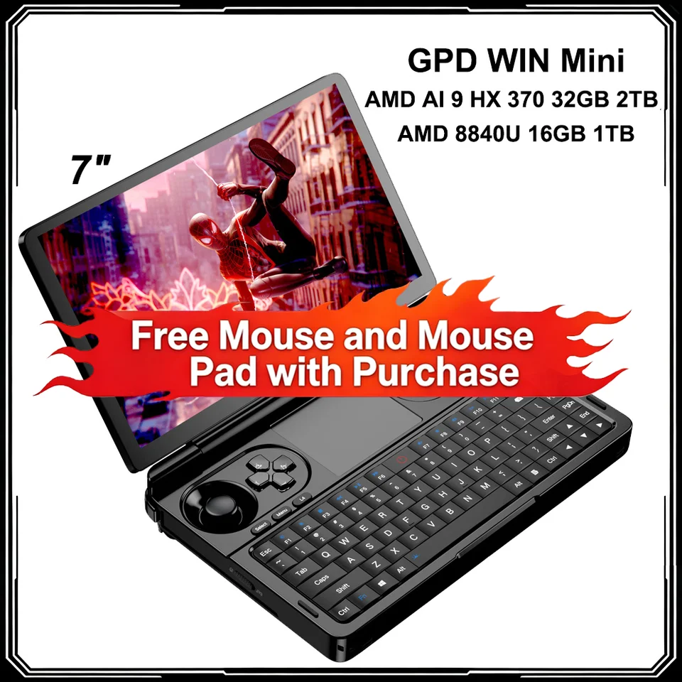 GPD WIN Mini Pocket Gaming PC AMD Ryzen AI 9 HX 370 8840U 32GB