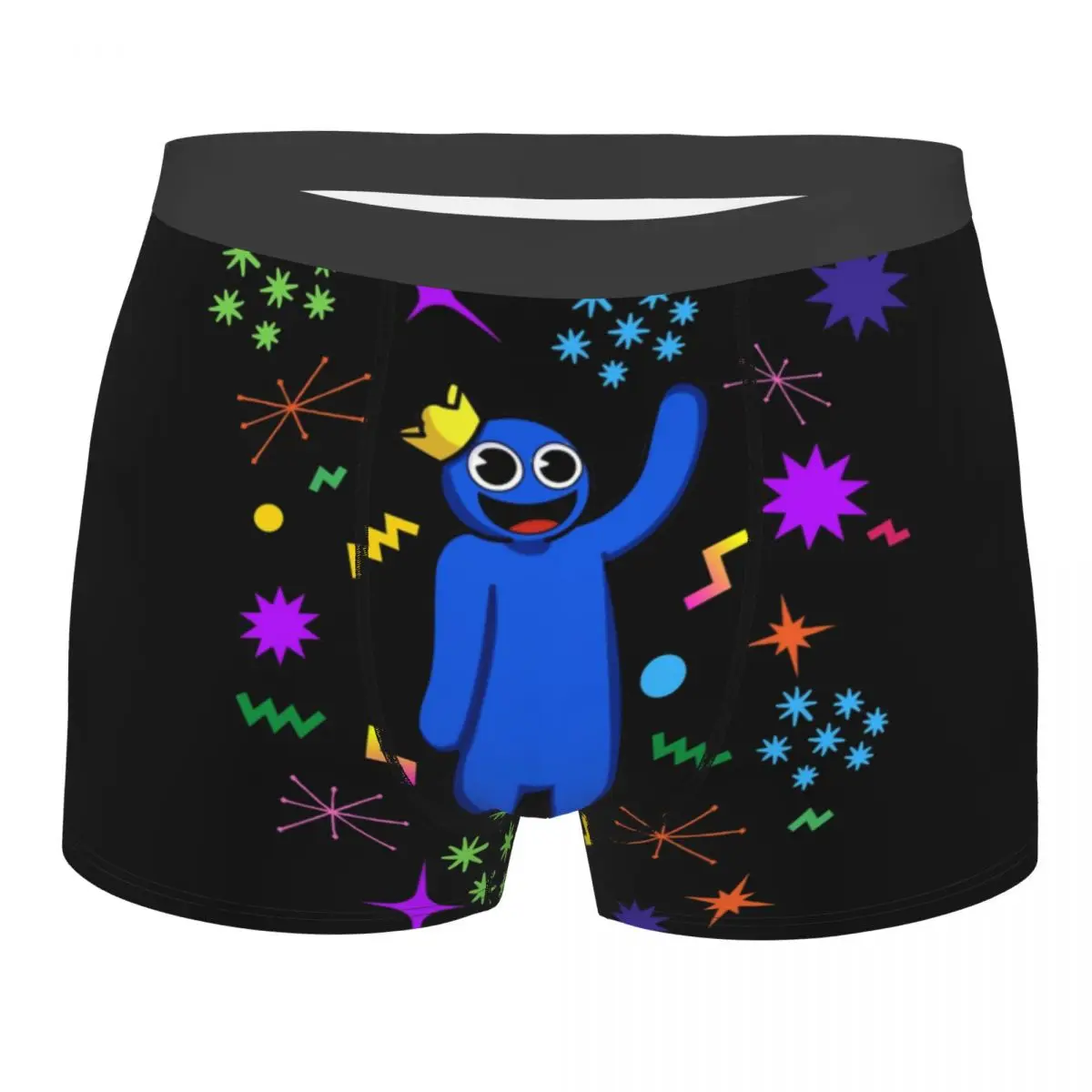 Blue Disco Rainbows Friend Play Gaming Boxer Shorts For Homme 3D Printed Underwear Panties Briefs Soft Underpants