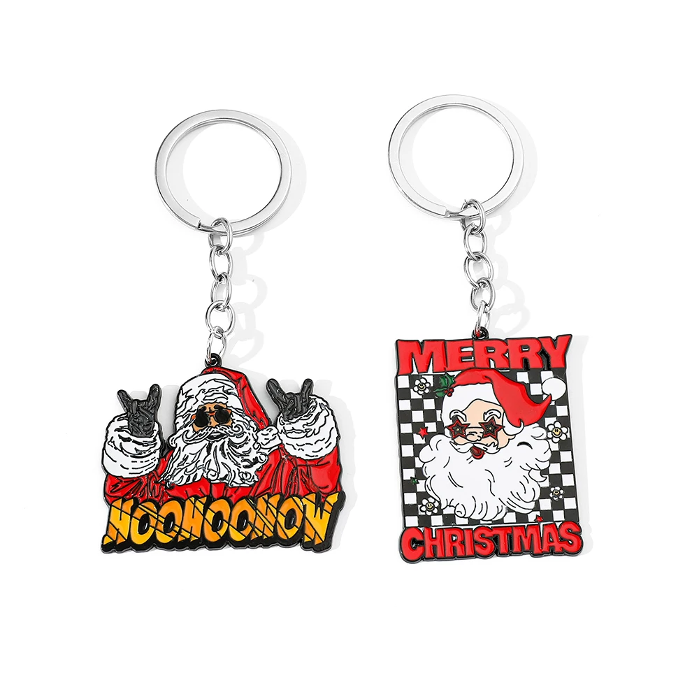 kawaii Santa Claus Keychains Creative Fashion keychain Backpack Pendant Men Women Christmas Jewelry Accessories