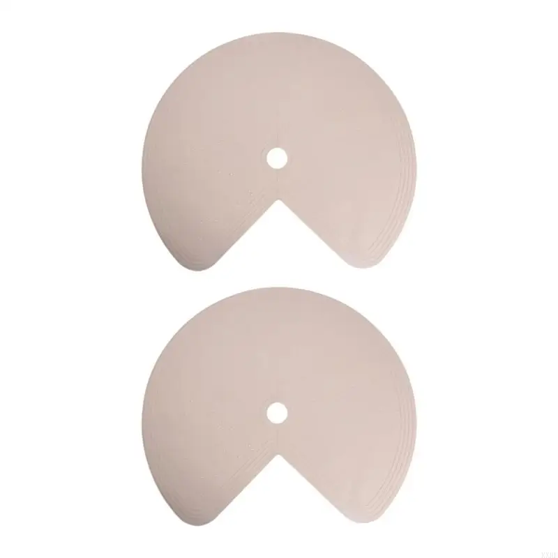Corner Cabinet Shelf Cover Set Textured Cabinet Pad with Center Opening for Round Cupboard Shelf Storage KXRE