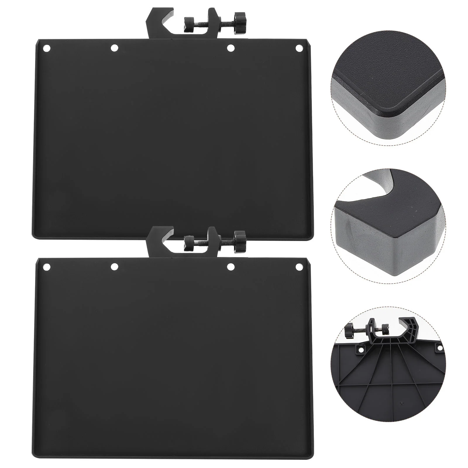 

2Pcs Sound Card Tray ABS Microphone Clamp-on Stand Holder Podcast Live Broadcast Recording Mic Bracket Live Sound Card Tray