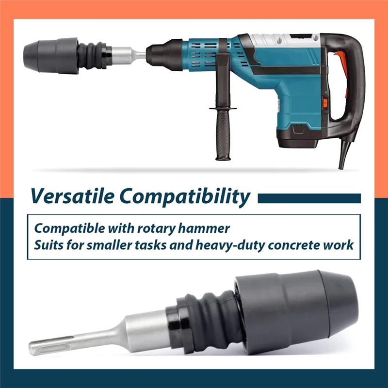 Adapter For SDS-Plus To SDS-Max 8-1/4 Inches Long Compatible With Rotary Hammer Alloy Steel Adapter-LICG