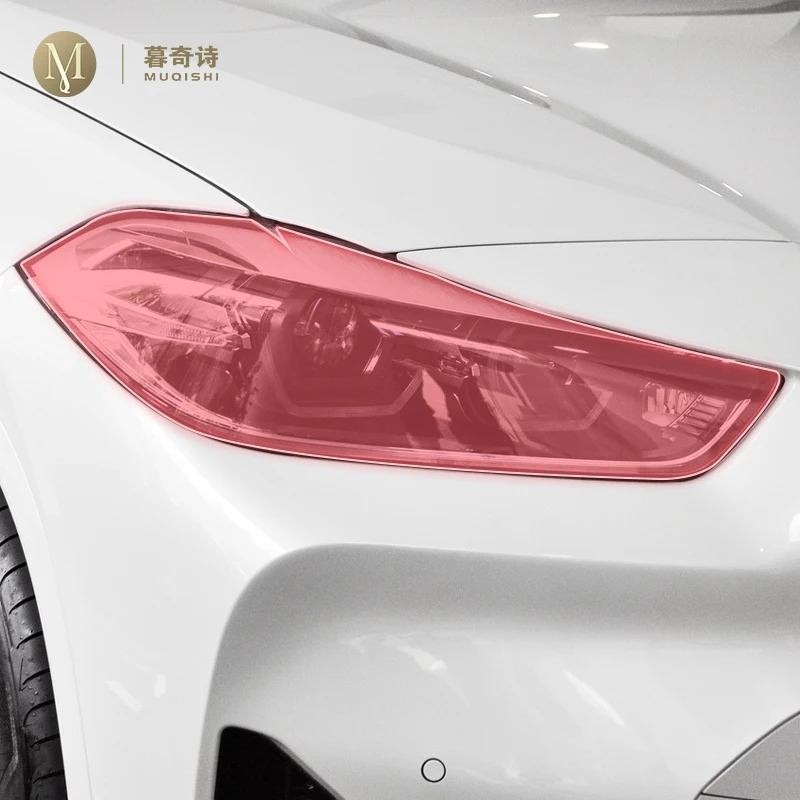 

Предварительно вырезанная внешняя фара автомобиля, устойчивая к царапинам защитная пленка из ТПУ, прозрачная/копченая черная для BMW F39 X2 2018-2022