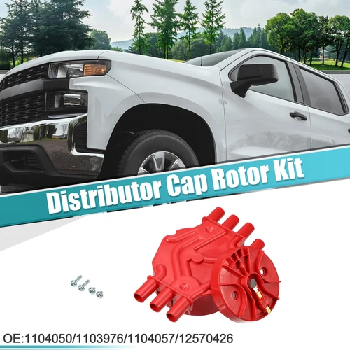 Imagen 2 del producto UXCELL-Kit de tapa y Rotor distribuidor de encendido de coche, para Chevrolet Blazer, GMC Savana 2500 Safari 4.3L 1996-2005, Rojo