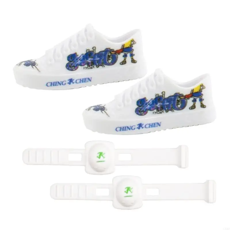 

C5AF Mini Finger Shoes Toy Finger Knee Pad Stress Toy Party Finger Game Accessories