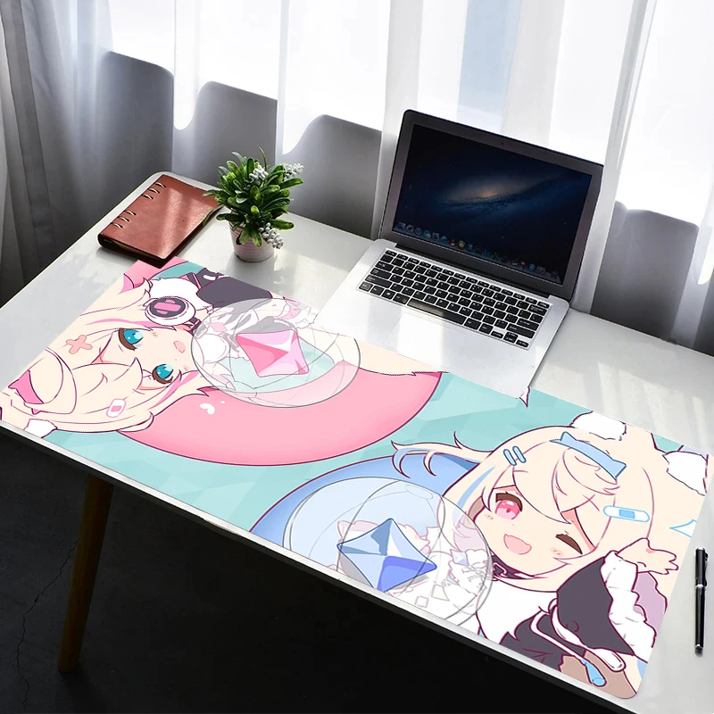 

Mouse Pad Mousepad Computer Keyboard Pad Hololive Mococo Fuwawa Abyssgard Mouse Mat Gamer Office Carpet Table Mat Desktop Mat