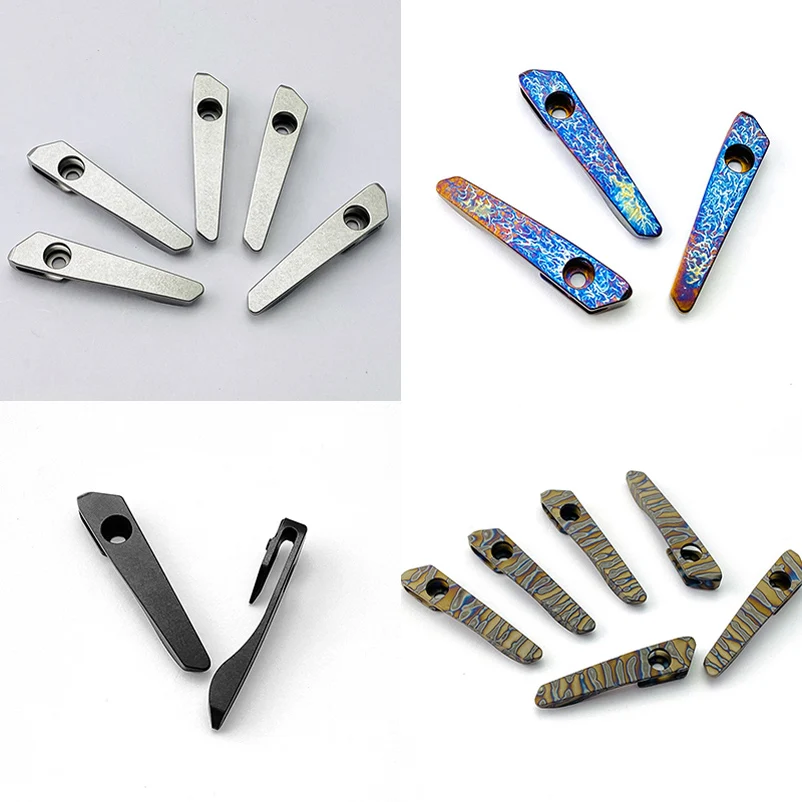 4 Colors Titanium Alloy Knife Fully Milled Pocket Clip For Genuine Strider SNG SMF Knives CNC Machined Back Clamp DIY Accessory