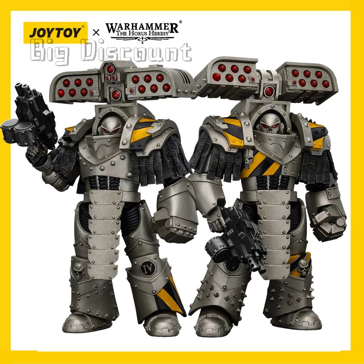 

[Pre-order] JOY TOY 1/18 Warhammer 30K Action Figure lron Warriors Tyrant Siege Terminator with Rocket launcher2PCS Model