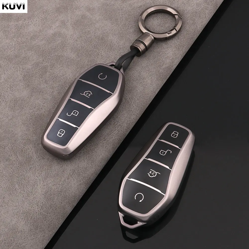ل BYD Qin Plusdmi Atto 3 Han EV دولفين غطاء للحماية قذيفة اكسسوارات السيارات الداخلية جديد بولي TPU حافظة مفاتيح السيارة عن بعد فوب