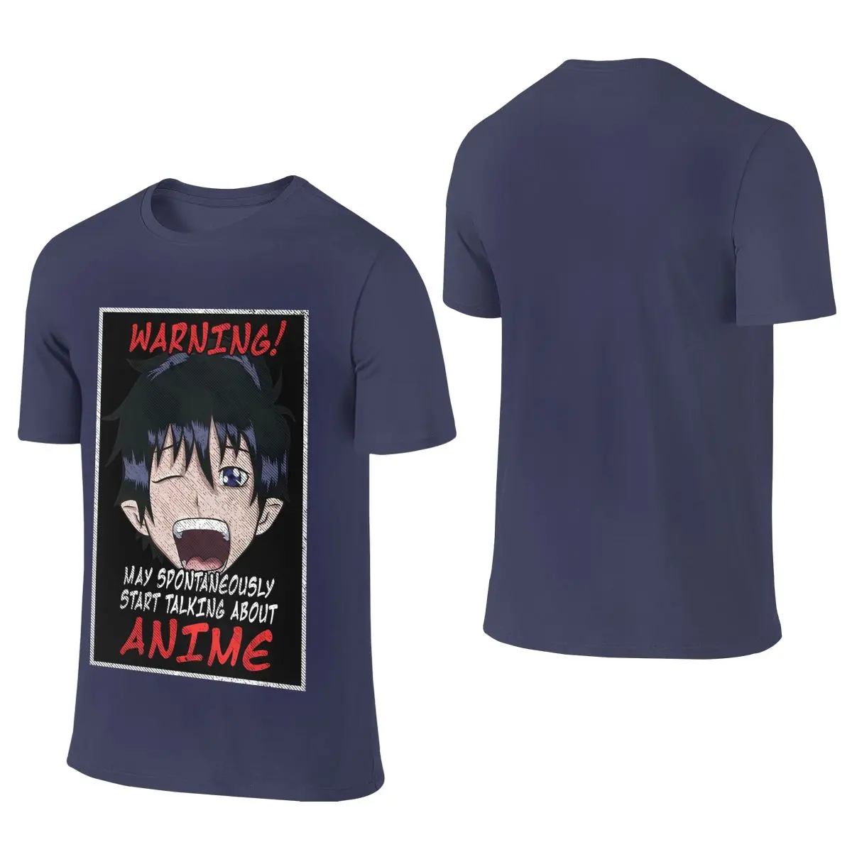 May Spontaneously Start Talking About Anime Unisex Reversible T-shirt Sports Street   Cotton Tee