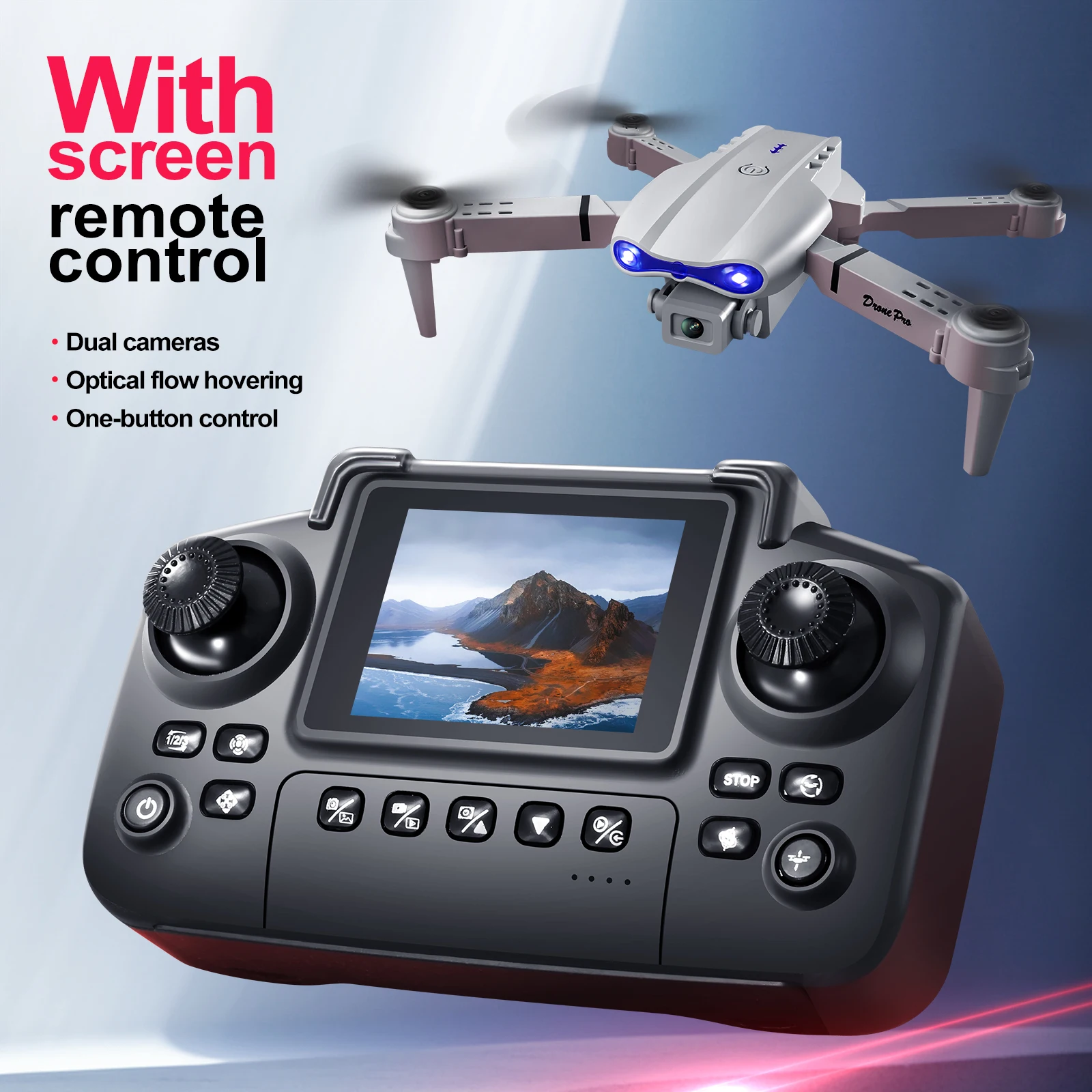 Drone E88 Rc Quadcopter - طائرة بدون طيار صغيرة محمولة E88