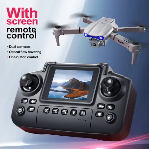 E88 Mini Portable Drone HD Aerial Photography Smart Hover Helicopter 360° Flip Remote Control Quadcopter Toy RC Dron For Kids