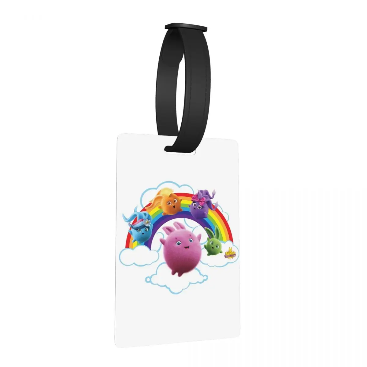 أرانب صني - علامات الأمتعة على شكل أرانب قوس قزح، ملحقات حقيبة السفر، أمتعة لطيفة، حامل بطاقة الصعود، عنوان اسم الهوية #1