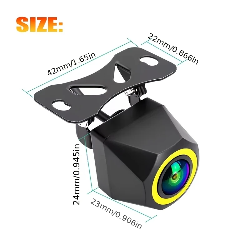 [AHD Night Vision Fisheye Universal Backup Camera] for Monitor Reversing Parking SUV Vehicles Pickup Camper Tractor Van Truck RV view 2