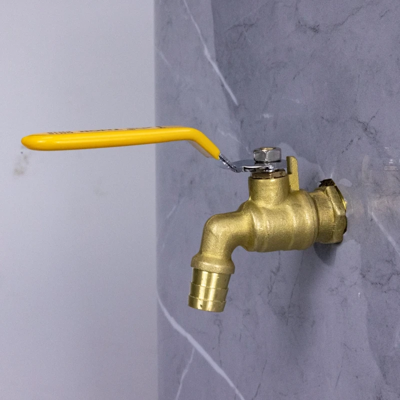 TMOK Brass Jardim Água Torneira, Long Handle Wall Tap, Máquina de lavar roupa Torneira, Anti-Freeze Bibcocks, saída única, 1/2x 3/4\