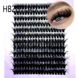 80D 12Rows/14Rows/16Rows DIY 5D Fluffy Lash Clusters Thick Eyelash D Curl Wispy Individual Lashes 11-17mm Mix Eyelash Extensions