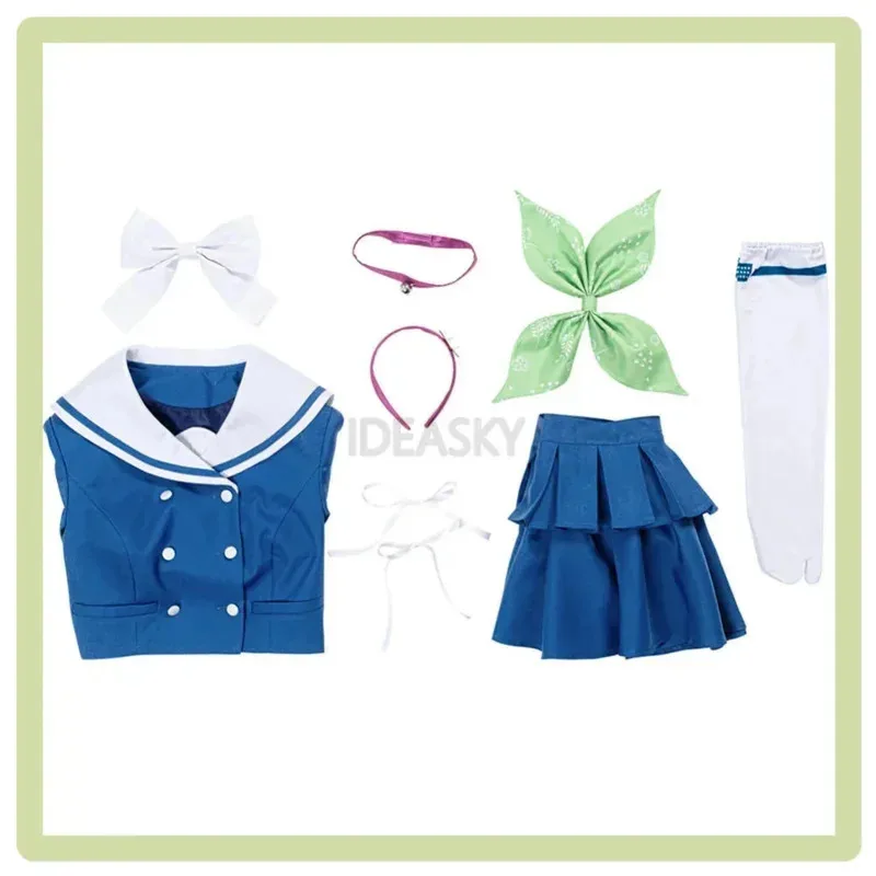 Anime danganronpa v3 matando harmonia tenko chabashira cosplay traje feminino azul uniforme escolar roupa vestido terno de marinheiro
