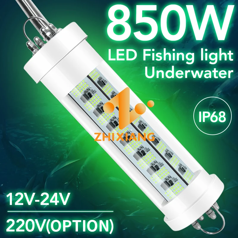 Imagem -02 - Luz de Pesca Led para Atrair Peixes Luz Verde Luz de Pesca Subaquática 450w 850w Ip68