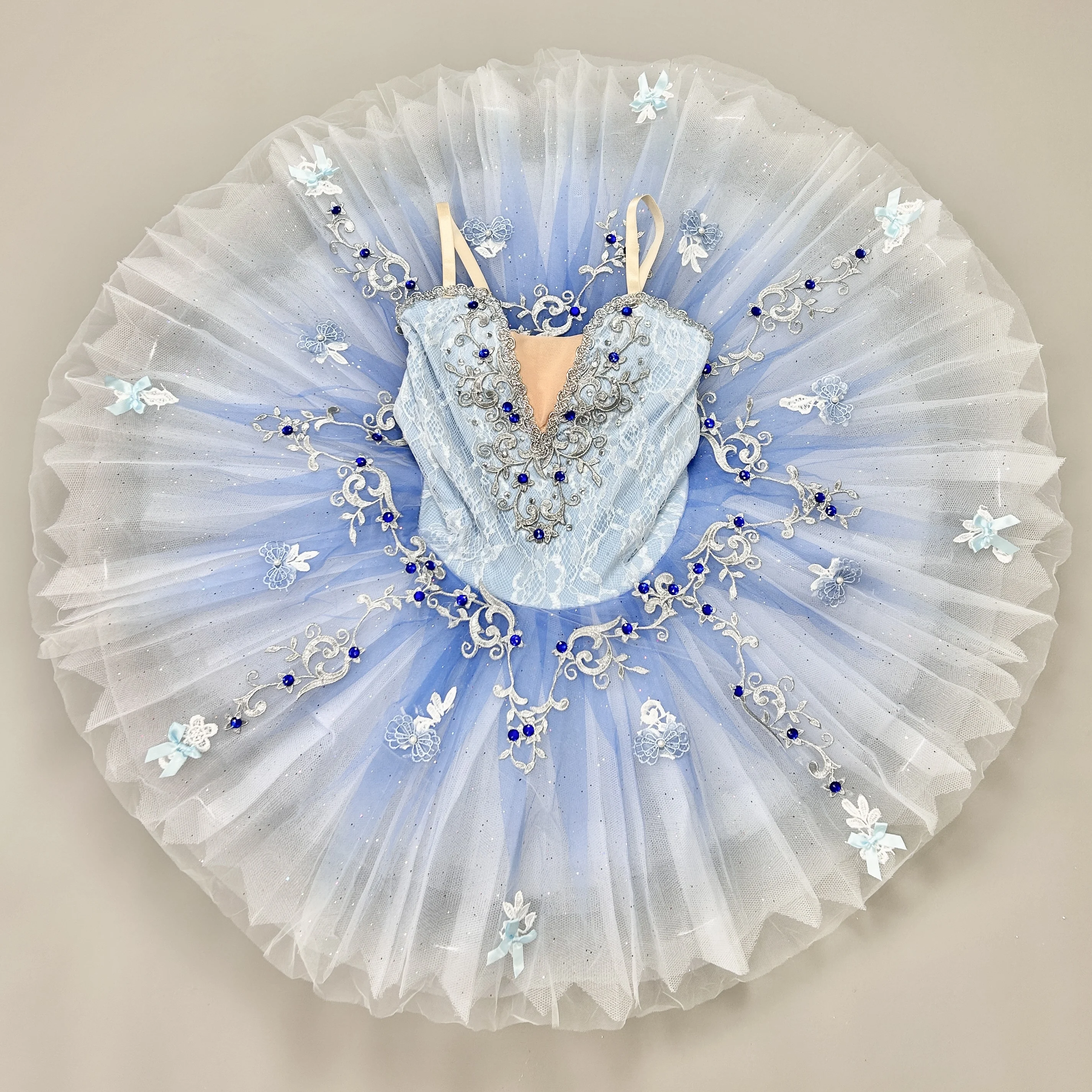 Jupe Tutu de Ballet Professionnelle Bleue, Robe de Ballet Adulte, Vêtements de brevpour Bol, Costume de Performance pour Enfants, Vêtements de brevJustaucorps de Ballerine