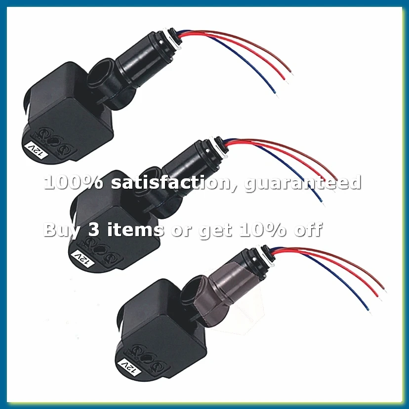 3 Pcs Black Motion Detectors Motion Sensor Light Switch Outdoor Pir Direct Current 12V Motion Sensor Pir Sensor-A56M