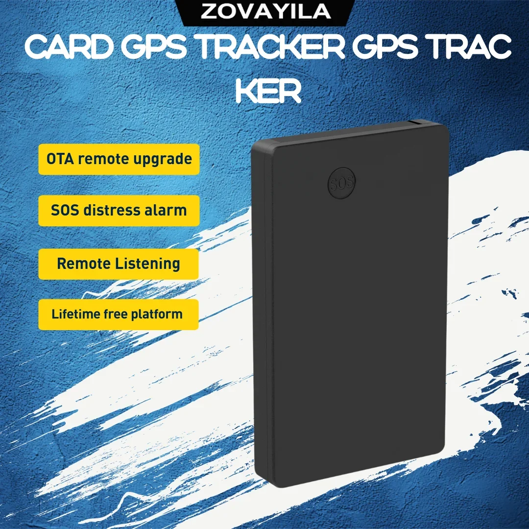 Card Type Locator for Personal Wallet Card, SOS Surrounding Alarm, GPS Location Tracker, 4G