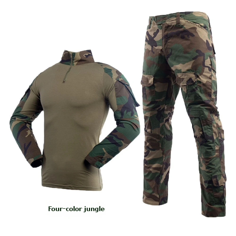 Set Kamuflase Taktis Musim Dingin CS Tactical Frog Suit Kamuflase Pria Wanita Frogman Combat Suit Tahan Aus Tahan Angin Hangat