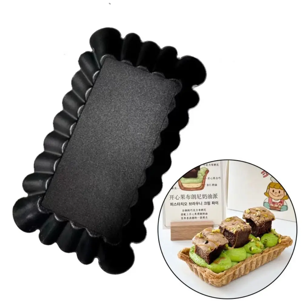 Mini Tart Pan Rectangular Non-Stick Quiche Pan Loose Removable Bottom Tart Pan Pie Pizza Cake Mold Bakeware