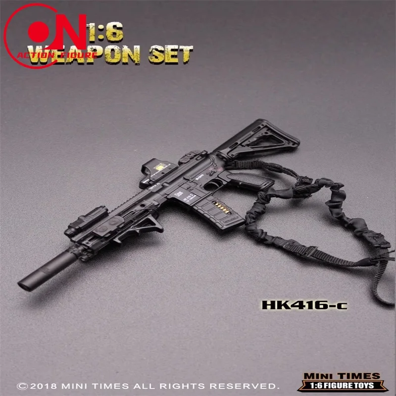 Auf Lager minitimes mini hk416 Soldat Mini Pistole Kunststoff Militär waffe Modell fit 12 ''Soldat Action figur Körper puppe