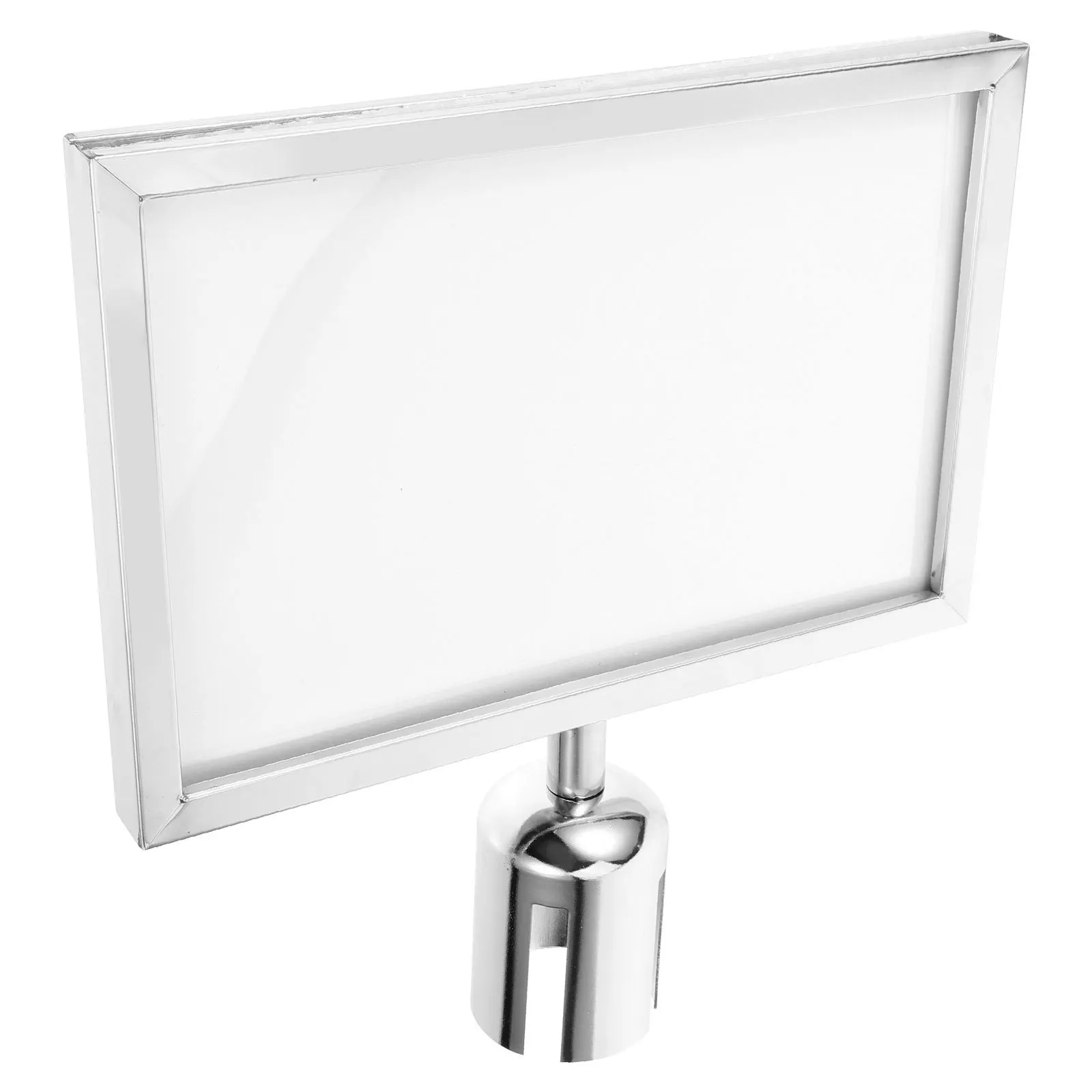 A4 دعامة مزدوجة الجوانب من الفولاذ المقاوم للصدأ عرض الملصق للتحكم في الحشود الاتجاه تحذير مطعم مستشفى استخدام الدعامة