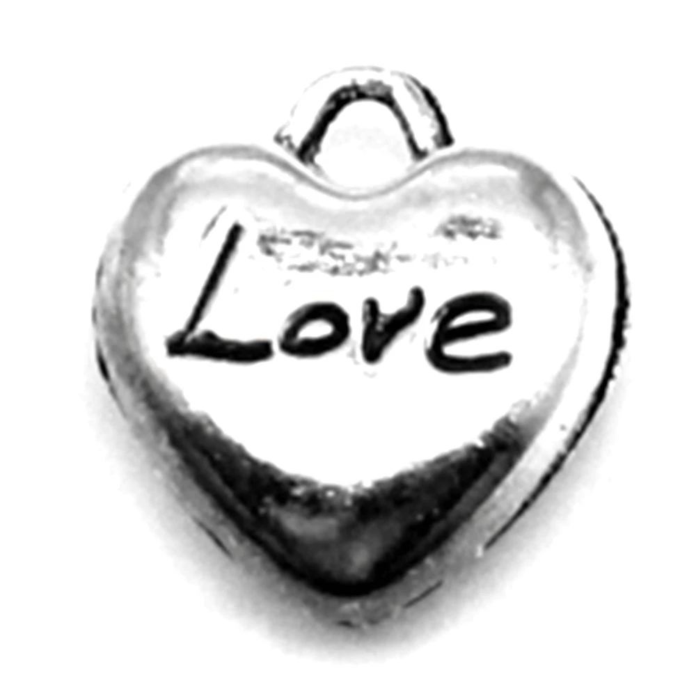 Love Peach Heart Charms Men Pendant Car Accessori Trendy Jewelry 12x13mm 5pcs Antique Silver Color