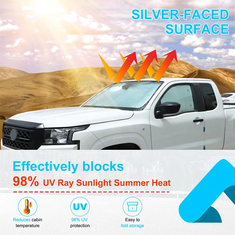 

For Nissan Frontier 2022 2023 2024+ Car Full Coverage Sunshades Accessories Sunscreen Window Sunshade Covers Accessories