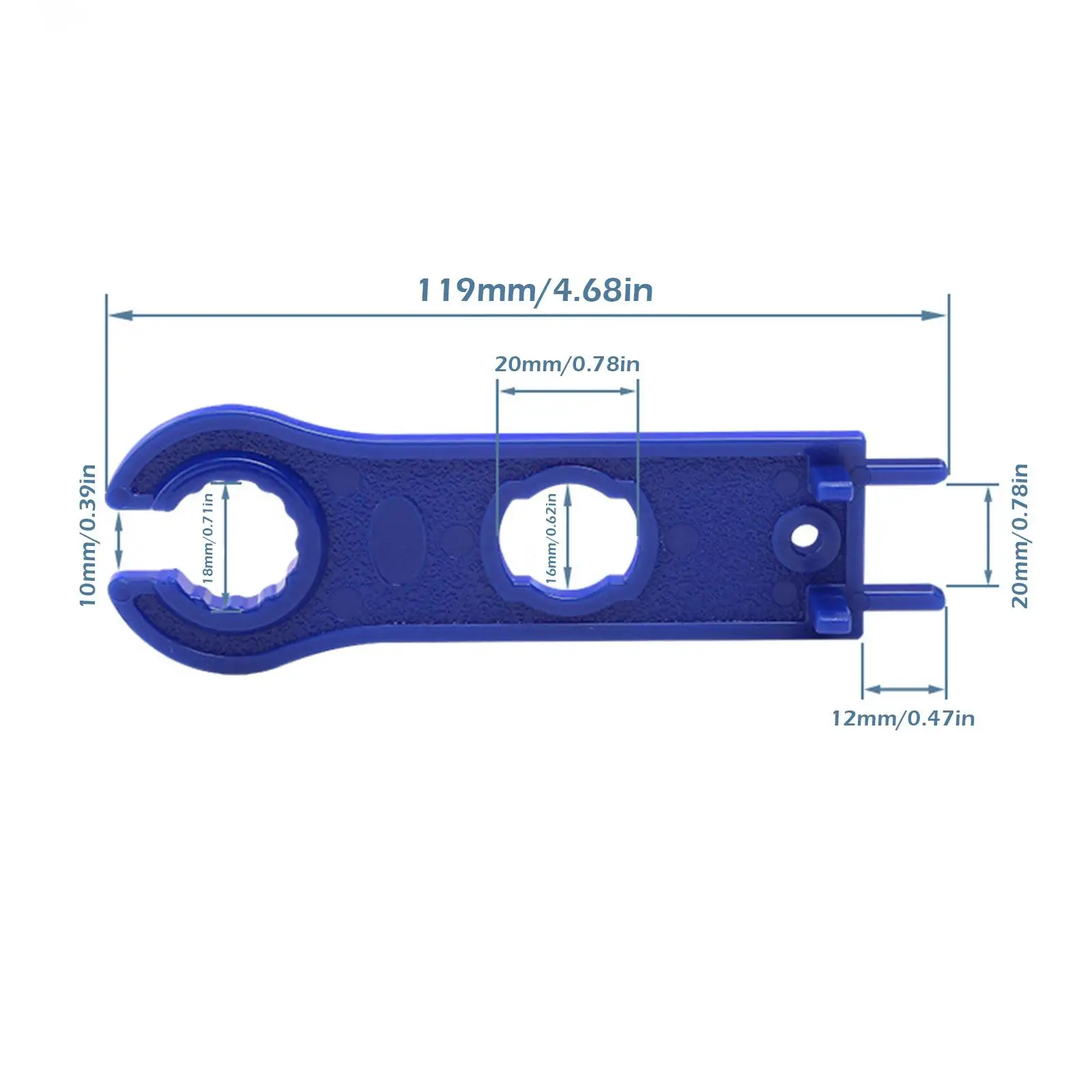 Herramienta de desconexión de conector de Panel Solar MC4, llave inglesa de plástico ABS, 2 piezas