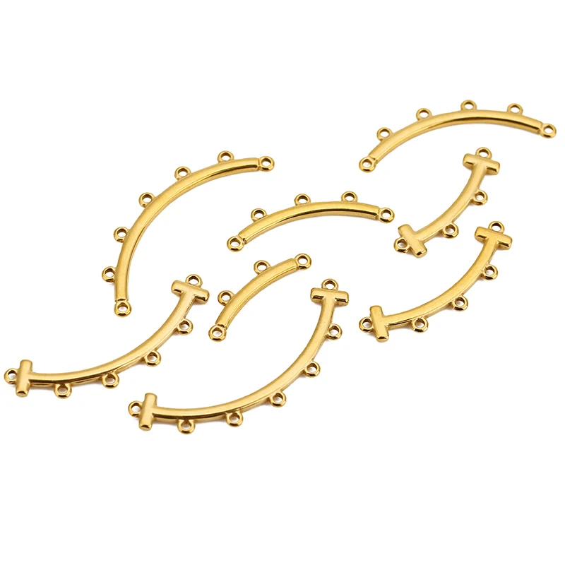 5pcs Stainless Steel Bohemia Necklace Bracelet Layer Pendant Bail Connector for DIY Jewelry Making Multi Strand Clasp Accessorie