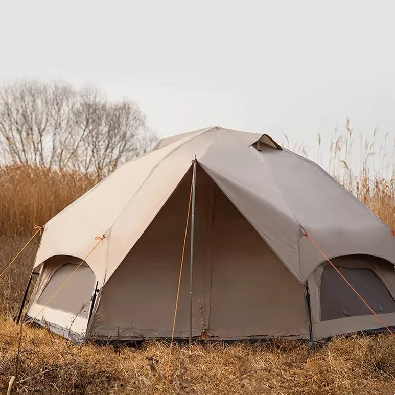 Outdoor Glamping Dome Tent With Large Space 3-4 Person All Season Half Ball Tent PU 3000 Waterproof Hiking Tent For Picnic
