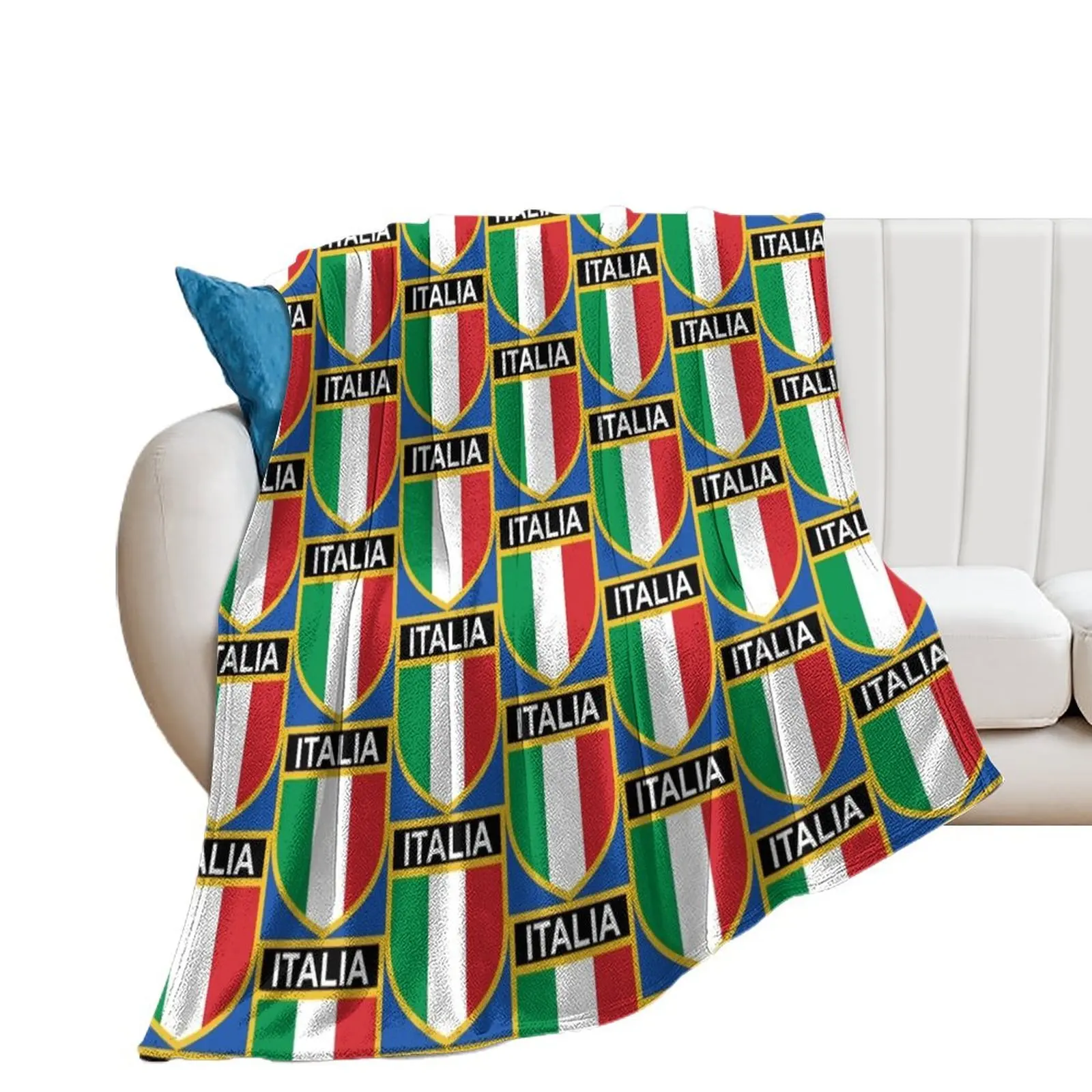 ITALIA Italy Italian Flag Tricolore Scudetto Throw Blanket Decorative Beds for winter Flannels Luxury St Blankets