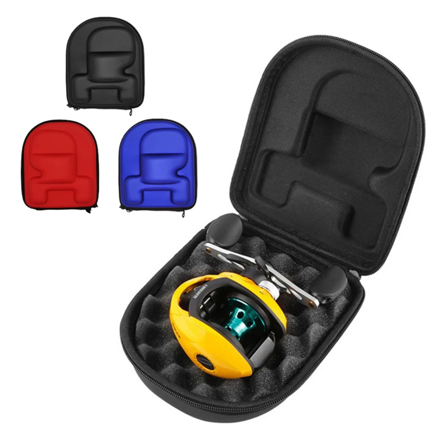 New Fishing Reel Protective Case Water Resistant Hard  Box Pouch Built-in Anti-Pressure Sponge Baitcasting Wheel  Accessories