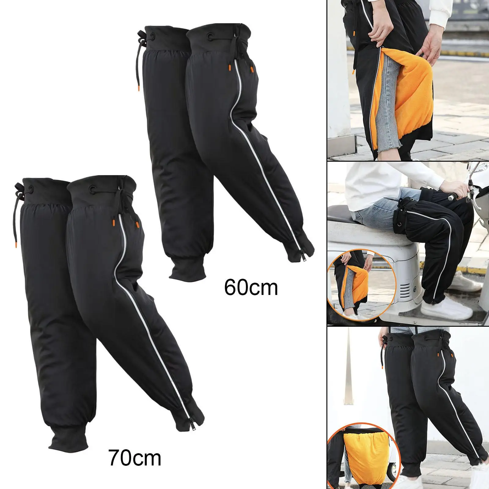 Winter Motorcycle Warm Knee Pads Windproof Knee Guard Knee Wrap Thermal Leggings for Cycling Outdoor Sports Winter Ski Unisex