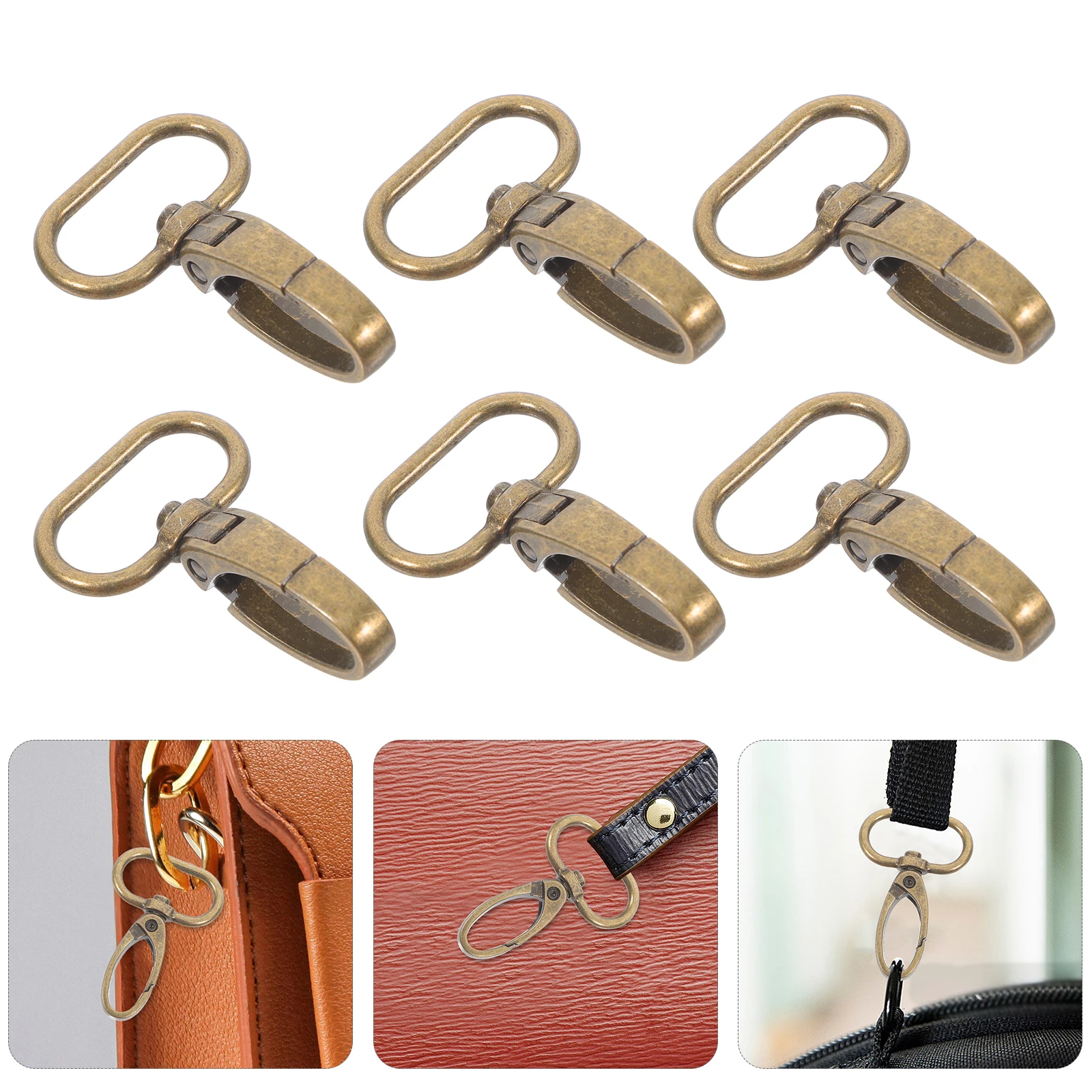 

20pcs Swivel Snap Hooks 49x25mm Bronze Zinc Alloy Keychains Lanyard Clasp Rings Craft Decorations Beading Projects Lobster Clasp