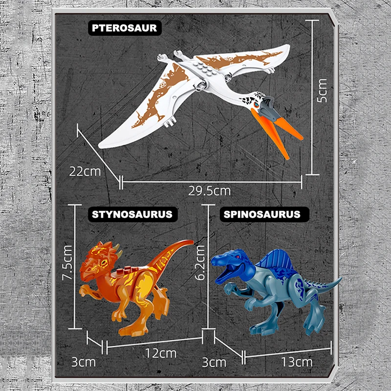 582PCS 아이디어 2in1 공룡 모험 이동 차량 블록 조립 장난감 페테로사우르스 추격 모델 브릭 어셈블리 키트 어린이 선물