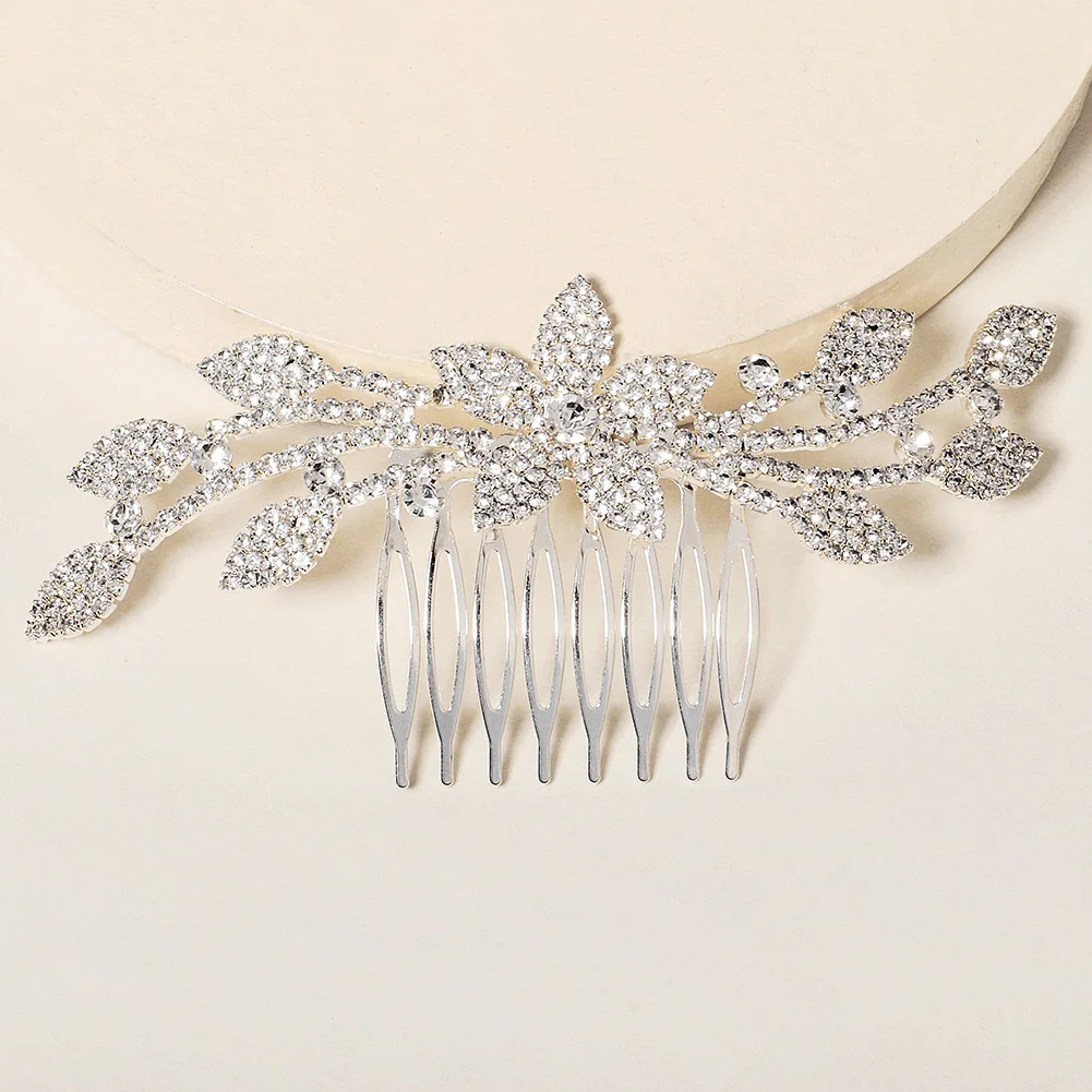 Braut-Haarschmuck Kristall Gold Silber Farbige Haarkämme für Frauen Braut-Kopfschmuck Party-Schmuck Brautjungfern-Geschenk – Detail 18