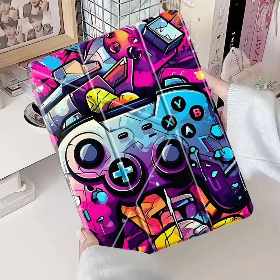 Cartoon Game Console Tablet Case For iPad Pro 11th 10th 9th 8th 7th 12.9inch Mini 6 7 Pro 2025 Air 4 5 M3 M2 M4 11inch Holder