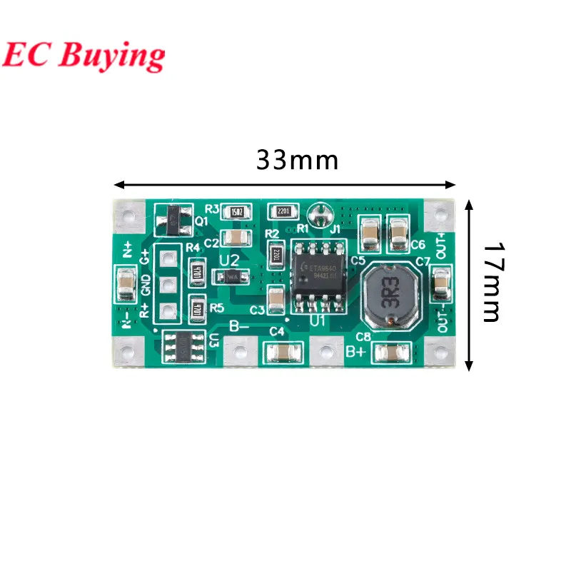 2Pcs/1pc UPS Uninterruptible Charging Board DC5V-12V to 9V/12V 1A UPS Voltage Converter Power Control for 18650 Lithium Battery image 6