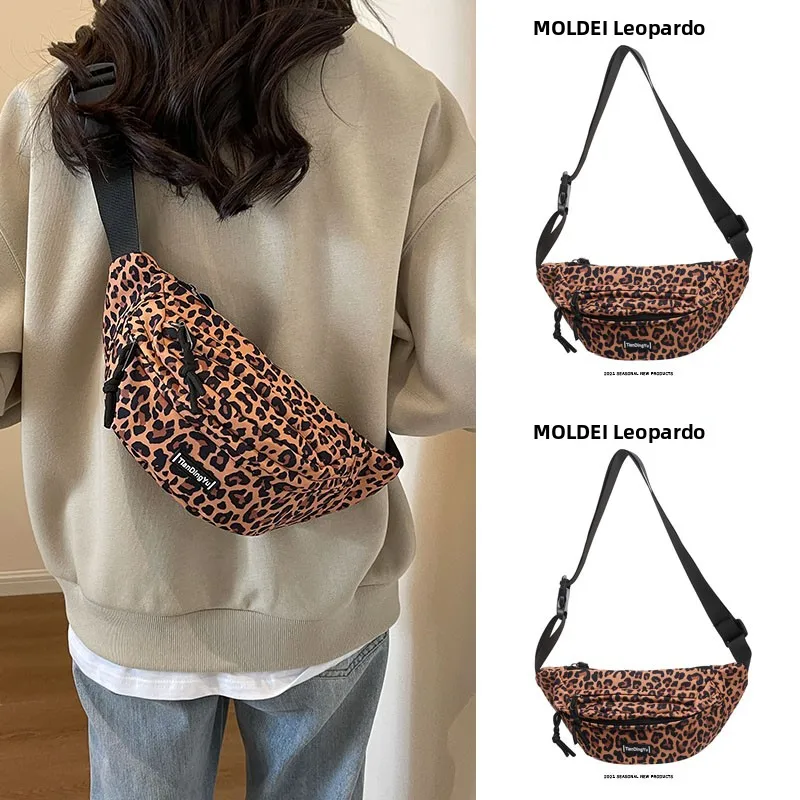 2024-new-summer-cool-leopard-print-women's-crossbody-bag-street-casual-multi-pocket-trendy-personality-large-nylon-leisure-bag