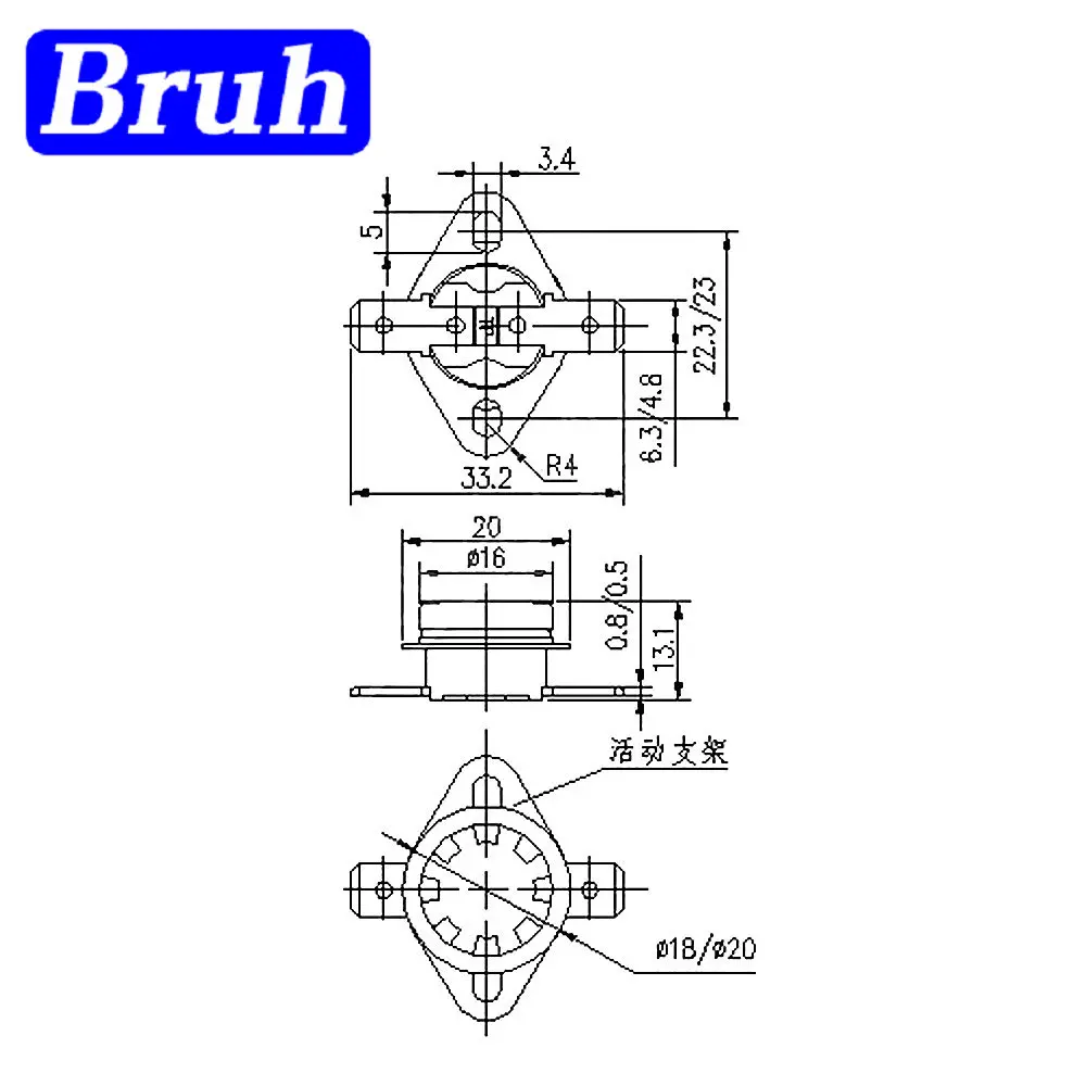 KSD301 250V 10A Normal Closed Open Temperature Switch Thermal Control 40C 50C 70C 80C 90C 100C 120C 130C 140C 150C Centigrade