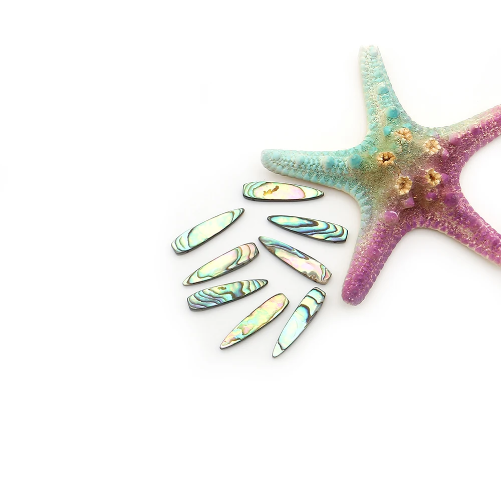 

Natural Abalone Shell Beads Leaf Shaped Have Holes Diy Jewelry Materials Loose Beads for Needlework Handmade Earrings Necklace