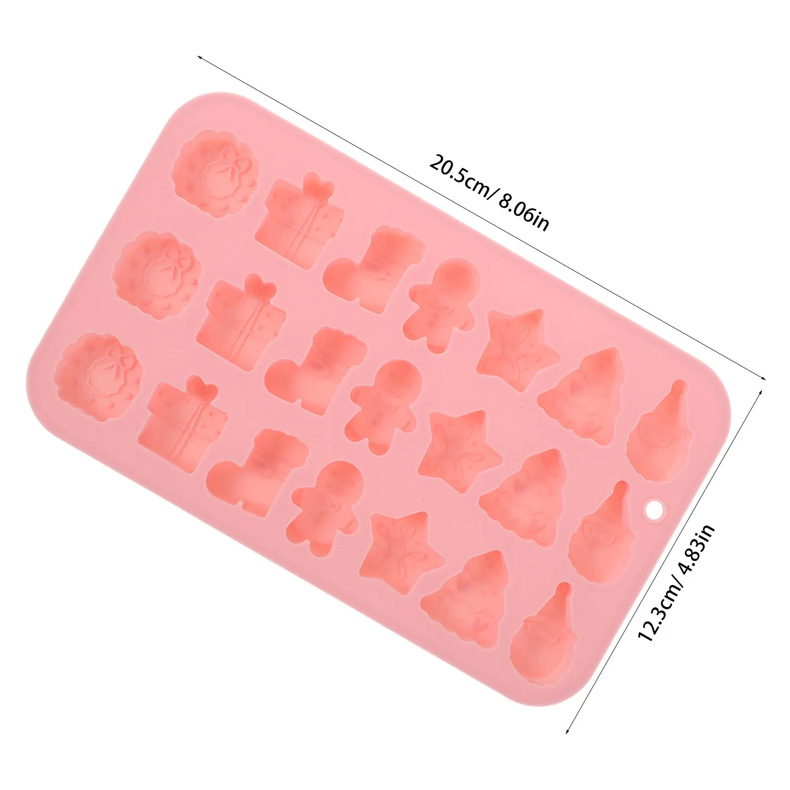 2Pcs 3D Christmas Baking Molds Set 21 Cavity Silicone Xmas Tree Santa Gingerbread Wreath Boot Mold Non-Stick Baking Tool Kit view 4