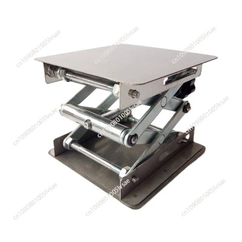 Laboratory manual stainless steel lifting table 100x100mm small lifting platform