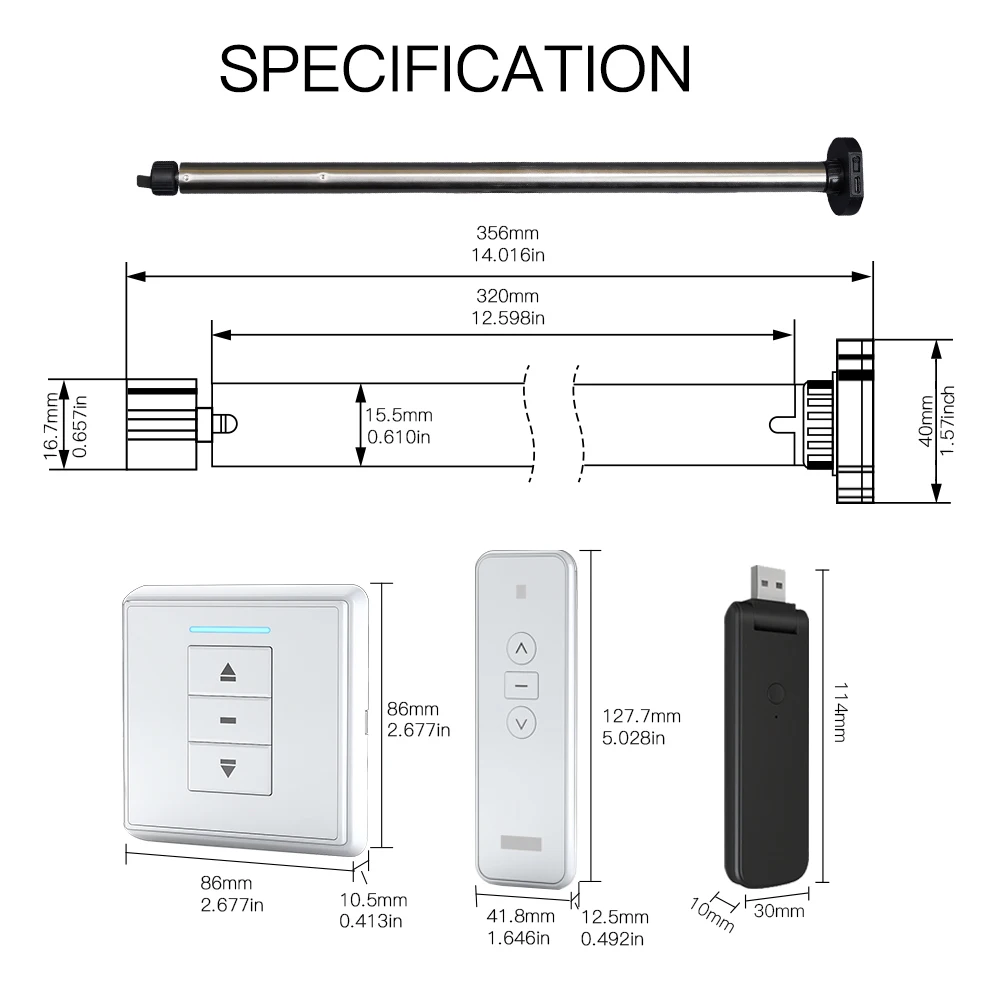 Imagem -06 - Automático Tubular Roller Blind Motor Controle Remoto para 17 mm 25 mm Tube Motorizado Sombra Cega Elétrica Rf433 Am15 Novo