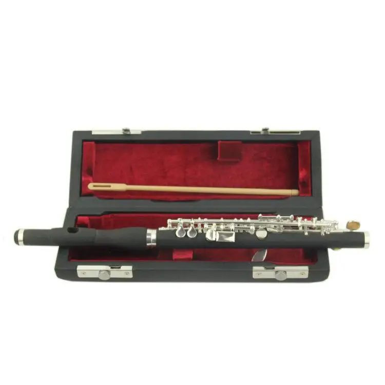 Ebony powder composite short flute C-tone silver plated composite wooden flute head